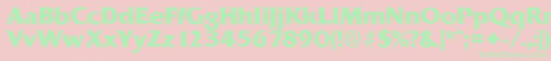 QuadratserialXboldRegular Font – Green Fonts on Pink Background