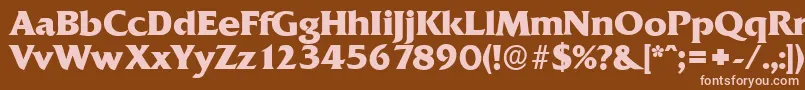 Шрифт QuadratserialXboldRegular – розовые шрифты на коричневом фоне