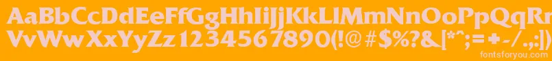 QuadratserialXboldRegular Font – Pink Fonts on Orange Background
