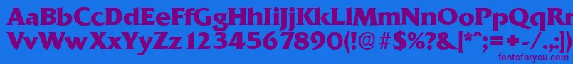Lisätietoja QuadratserialXboldRegular-fontista QuadratserialXboldRegular-fontti – violetit fontit sinisellä taustalla