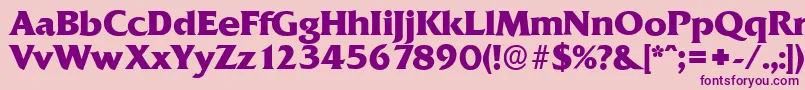 QuadratserialXboldRegular Font – Purple Fonts on Pink Background