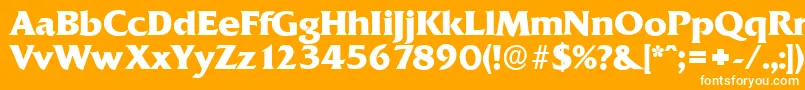 QuadratserialXboldRegular Font – White Fonts on Orange Background