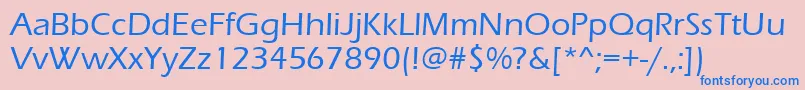 Erasmd Font – Blue Fonts on Pink Background