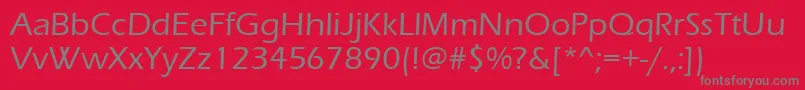 Erasmd Font – Gray Fonts on Red Background