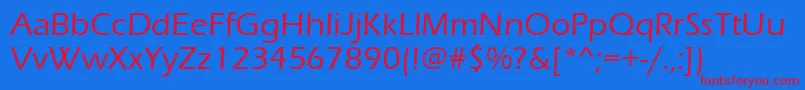 Erasmd Font – Red Fonts on Blue Background