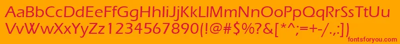Шрифт Erasmd – красные шрифты на оранжевом фоне