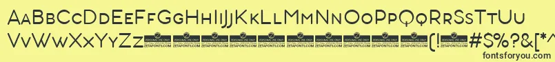 AristotelicaSmallcapsLightTrial Font – Black Fonts on Yellow Background