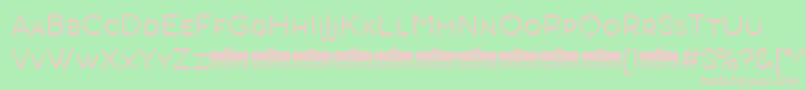 Fonte AristotelicaSmallcapsLightTrial – fontes rosa em um fundo verde