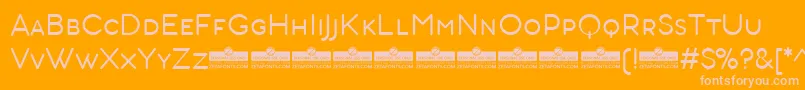 AristotelicaSmallcapsLightTrial Font – Pink Fonts on Orange Background