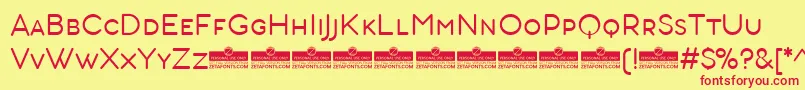 AristotelicaSmallcapsLightTrial Font – Red Fonts on Yellow Background