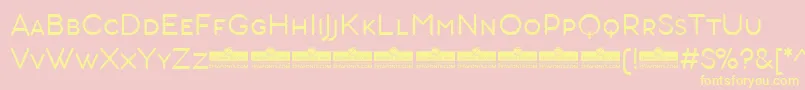 AristotelicaSmallcapsLightTrial Font – Yellow Fonts on Pink Background