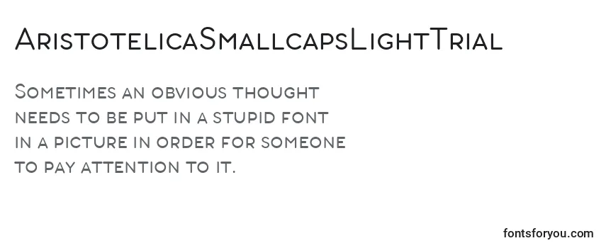 AristotelicaSmallcapsLightTrial Font