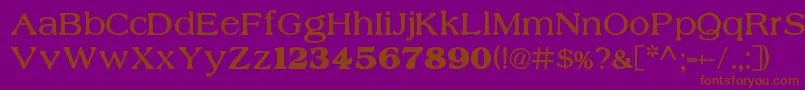 Nobilty Font – Brown Fonts on Purple Background