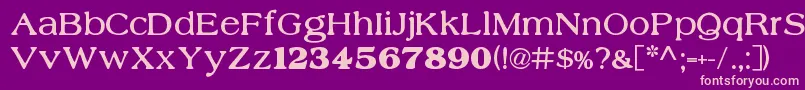 Nobilty Font – Pink Fonts on Purple Background