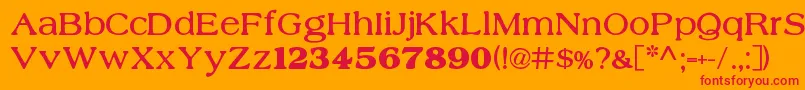 Nobilty Font – Red Fonts on Orange Background