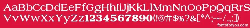 Nobilty Font – White Fonts on Red Background