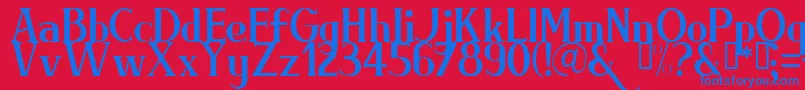 Briml Font – Blue Fonts on Red Background