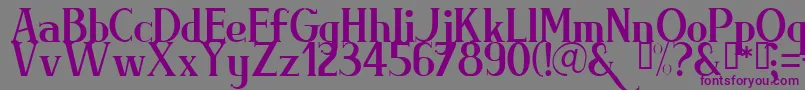 Briml-fontti – violetit fontit harmaalla taustalla