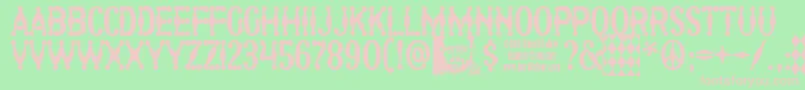 Harlequi Font – Pink Fonts on Green Background