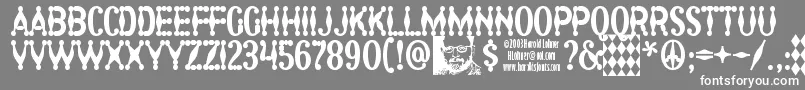 Harlequi Font – White Fonts on Gray Background