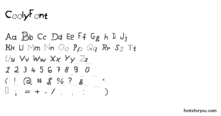 Fuente CoolyFont - alfabeto, números, caracteres especiales