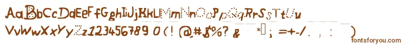 フォントCoolyFont – 茶色のフォント