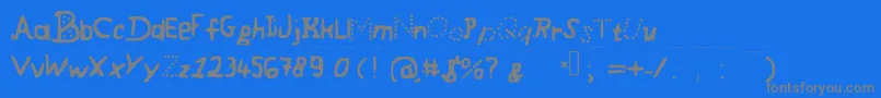 Fonte CoolyFont – fontes cinzas em um fundo azul