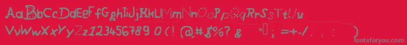 CoolyFont Font – Gray Fonts on Red Background