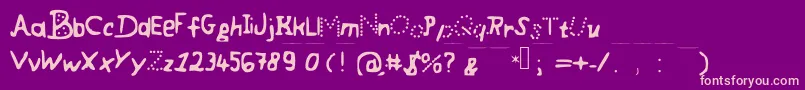 fuente CoolyFont – Fuentes Rosadas Sobre Fondo Morado