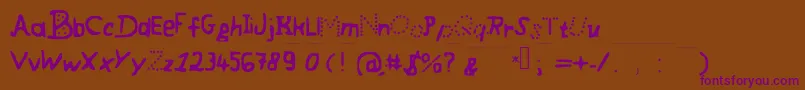 CoolyFont Font – Purple Fonts on Brown Background