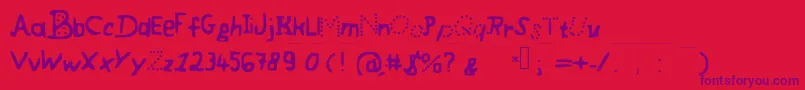 CoolyFont Font – Purple Fonts on Red Background