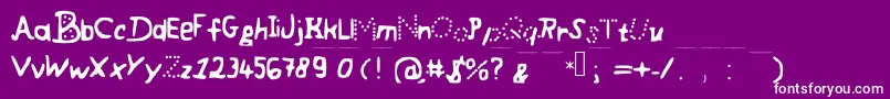 Fonte CoolyFont – fontes brancas em um fundo violeta