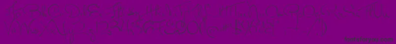 Fonte MissFitzpatrick – fontes pretas em um fundo violeta