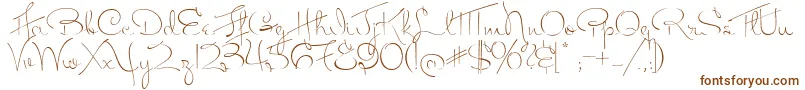 Шрифт MissFitzpatrick – коричневые шрифты на белом фоне