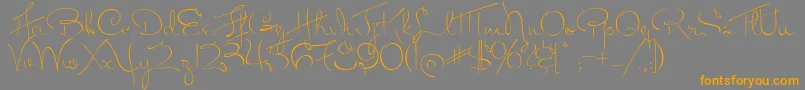MissFitzpatrick-fontti – oranssit fontit harmaalla taustalla