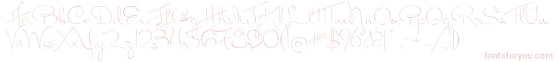 MissFitzpatrick-fontti – vaaleanpunaiset fontit valkoisella taustalla