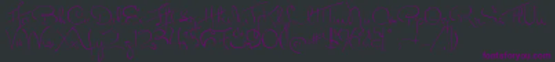 Шрифт MissFitzpatrick – фиолетовые шрифты на чёрном фоне