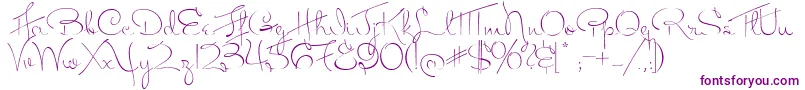 MissFitzpatrick Font – Purple Fonts on White Background