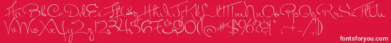 MissFitzpatrick Font – White Fonts on Red Background