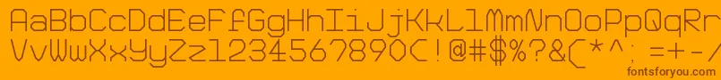 BigPixelLightDemo Font – Brown Fonts on Orange Background