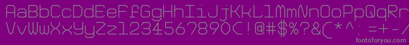 Шрифт BigPixelLightDemo – серые шрифты на фиолетовом фоне