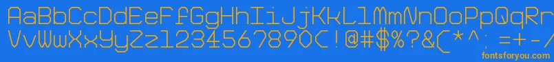 BigPixelLightDemo Font – Orange Fonts on Blue Background