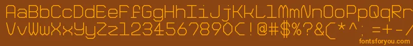 Шрифт BigPixelLightDemo – оранжевые шрифты на коричневом фоне
