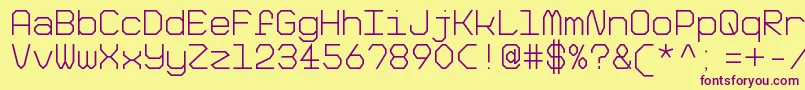 BigPixelLightDemo Font – Purple Fonts on Yellow Background