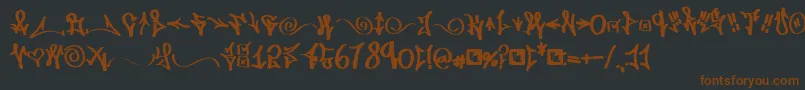 FdWordplay Font – Brown Fonts on Black Background