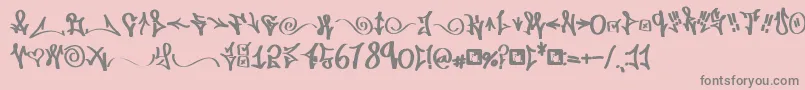 fuente FdWordplay – Fuentes Grises Sobre Fondo Rosa
