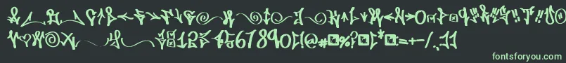 fuente FdWordplay – Fuentes Verdes Sobre Fondo Negro