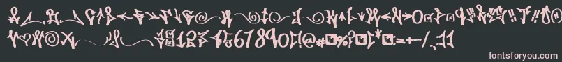 FdWordplay Font – Pink Fonts on Black Background