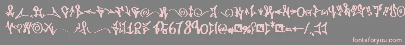 FdWordplay Font – Pink Fonts on Gray Background