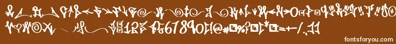 FdWordplay Font – White Fonts on Brown Background